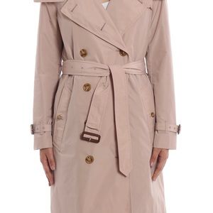 Pink Burberry Long Kensington Trench coat